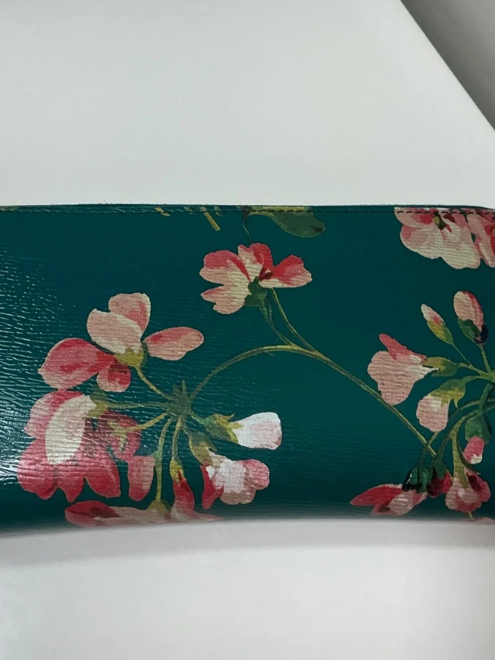 Gucci blooms green leather zippy wallet - Picture 2 of 11